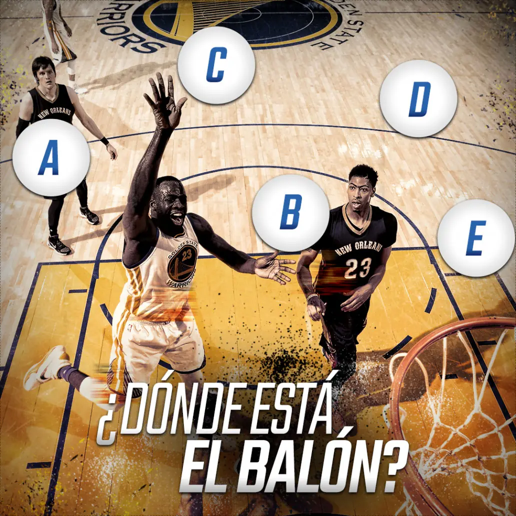 "Where is the ball?" NBA social post